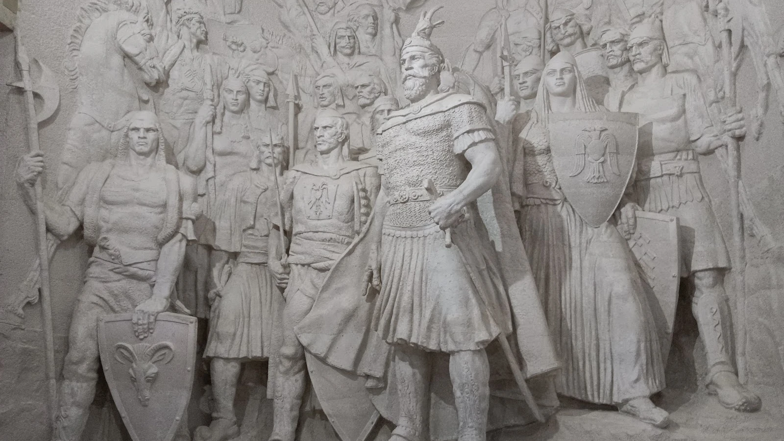 Kruja old bazaar and castle walls - road trip destination by rental car from Tirana